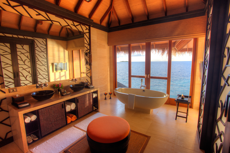 Bathroom interior of Royal Ocean Suite at Ayada Maldives