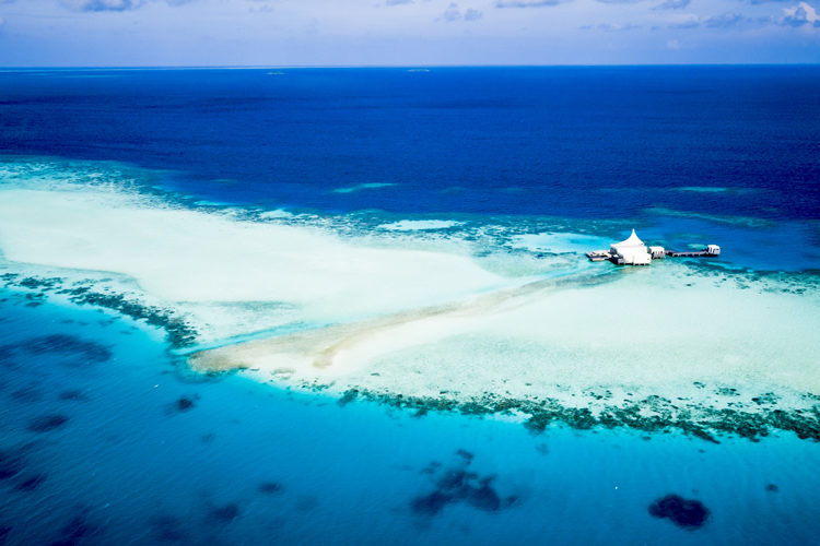 Niyama Private Island aerial view of The Edge Fine Dining