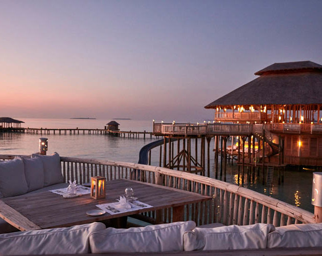 Wayfarers Atlas Soneva Jani Maldives sunset dining