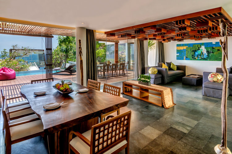 Anantara Uluwatu Interior of two bedroom ocean front pool villa