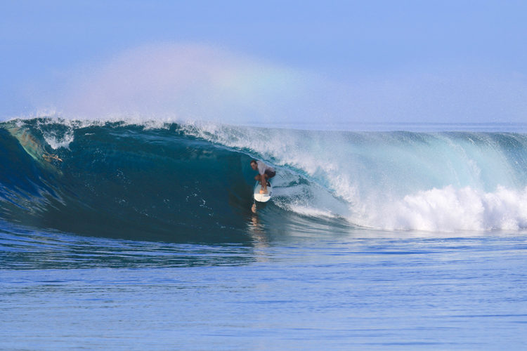 surfing at Matanivusi Surf Resort