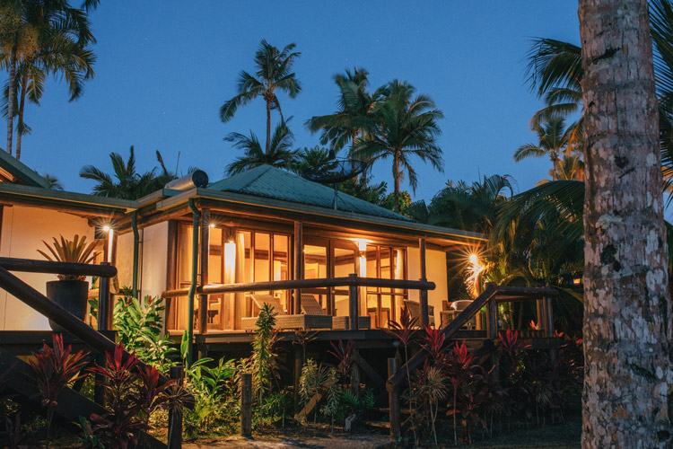 Exterior of One Bedroom Beach front Villa at Sinalei Reef Resort and Spa Samoa