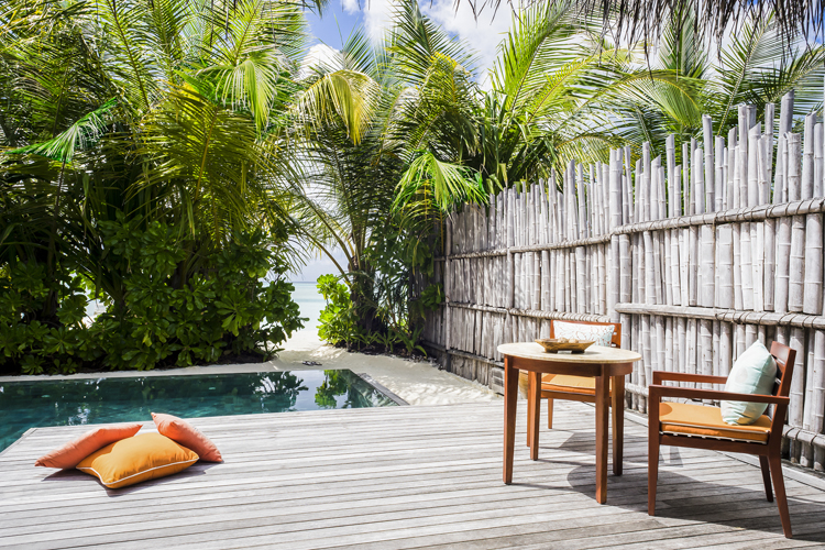 Anantara pool villa deck at Anantara Dhigu, Maldives