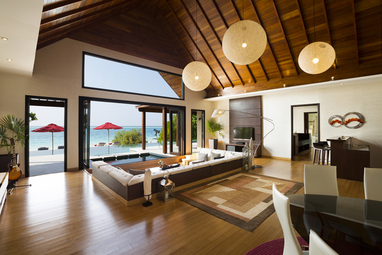 Interior of Two Bedroom Beach Pavilion at Niyama Private Islands Maldives