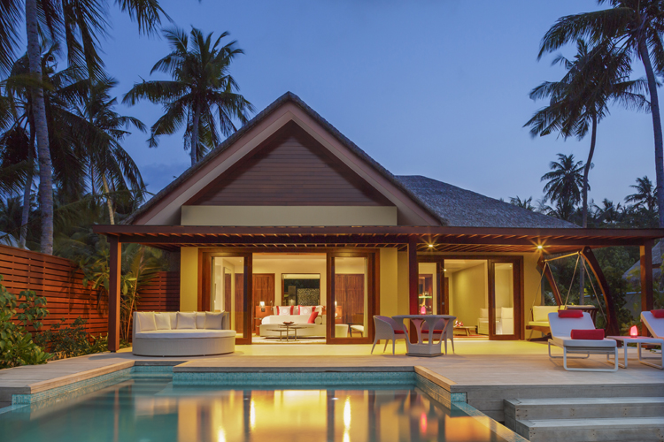 Exterior of Beach Pool Suite at Niyama Private Islands Maldives