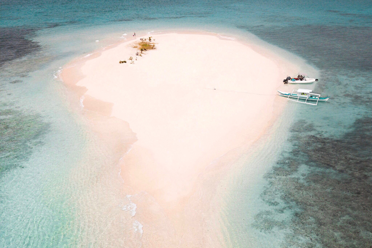 aerial of Naked Island Nay Palad