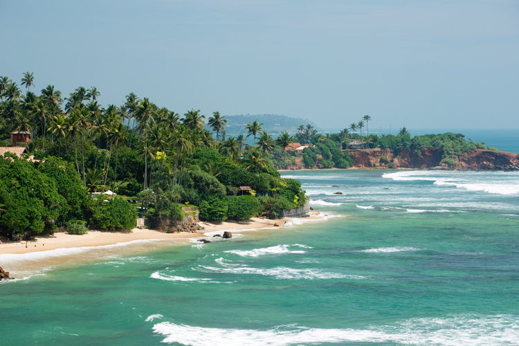 The view of the Eastern beach fromCape Weligama