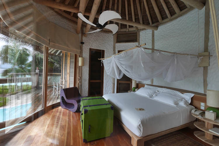 Wayfarers Atlas Soneva Fushi Maldives villa 15 bedroom. The perfect family-friendly or group surf holiday destination