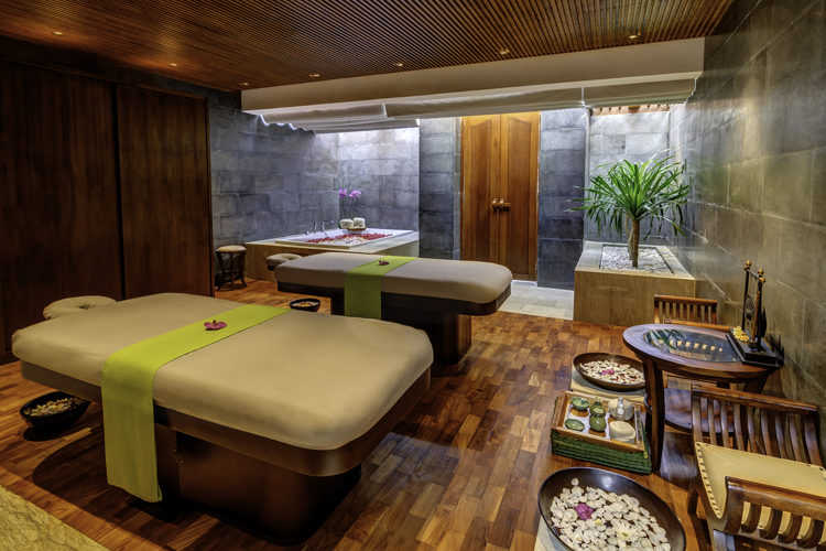 Anantara Uluwatu Bali Resort interior of couples Spa treatment room