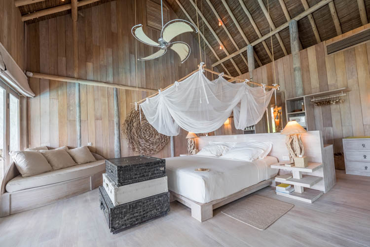 Wayfarers Atlas Soneva Fushi Maldives villa One bedroom. The perfect family-friendly or group surf holiday destination