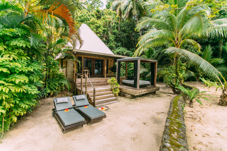 Exterior of honeymoon bure at Qamea Resort and Spa Fiji