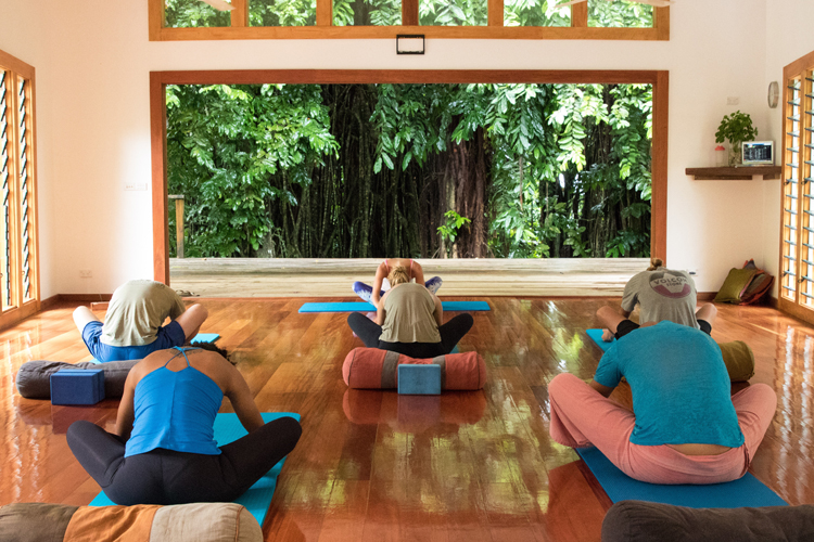 yoga at Matanivusi Surf Resort