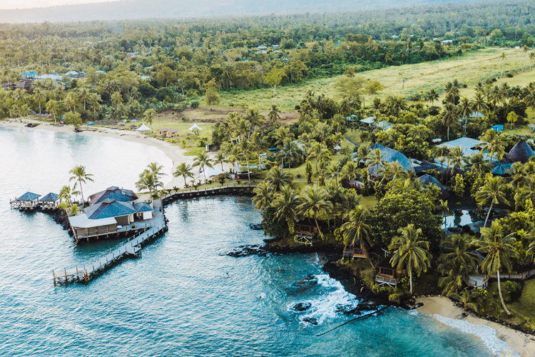 Aerial view of Sinalei Reef Resort and Spa, Samoa