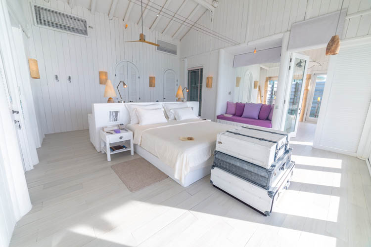 Wayfarers Atlas Luxury Family Surf Resort Soneva Jani 3 Bedroom Water Reserve bedroom interior