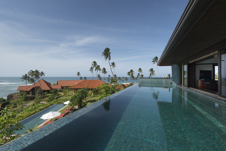 2 bedroom duplex overlooking elevated pool at Cape Weligama Sri Lanka