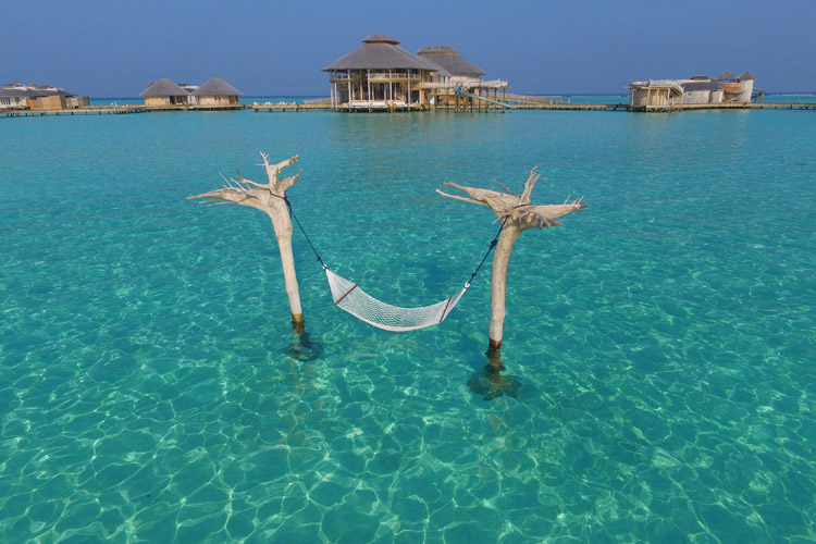 Wayfarers Atlas Luxury Family Surf Resort Soneva Jani overwater hammock
