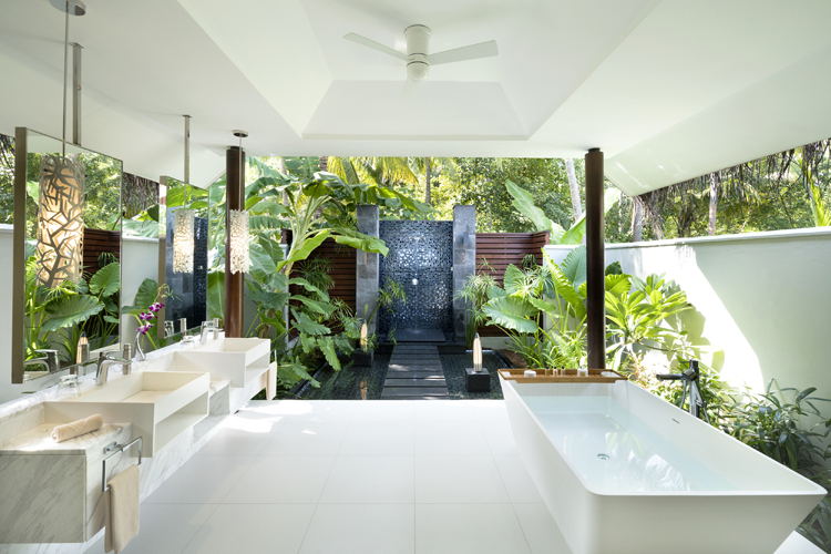 Beach Studio Bathroom at Niyama Private Islands Maldives