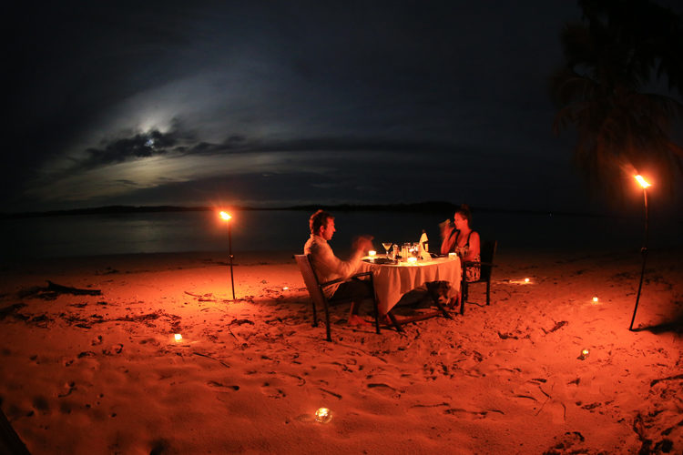 romantic dinners at Resort Latitude Zero