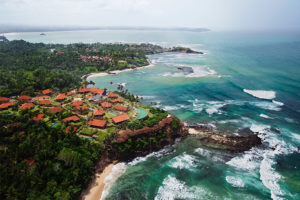 Aerial view of Cape Weligama