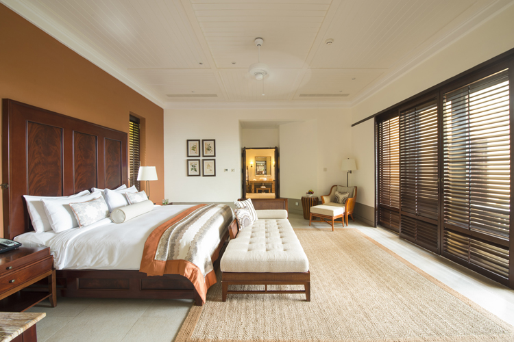 Prestige Ocean Villa bedroom at Cape Weligama