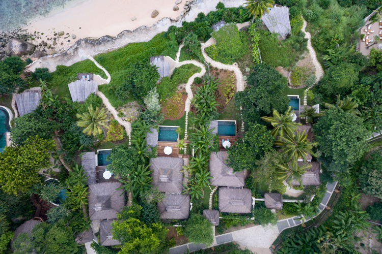Aerial of Marangga 1 bedroom villa
