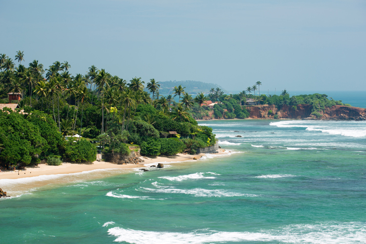 The view of the Eastern beach from Cape Weligama