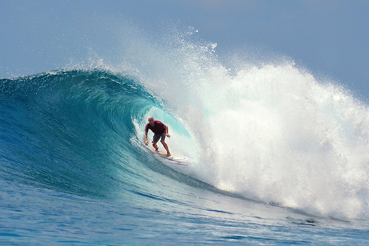 Surfing at Soneva Fushi Surf Resort Maldives Wayfarers Atlas
