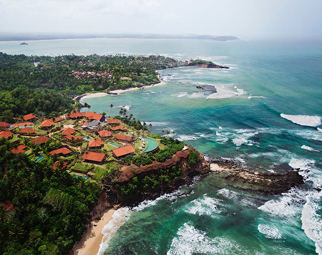 Aerial view of Cape Weligama