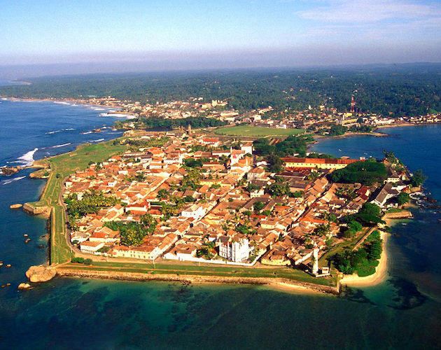 aerial of galle fort