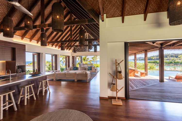 Interior of Four Bedroom Beachfront Residence at Six Senses Fiji