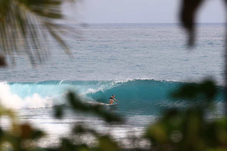 waves out the front at Nihi Sumba